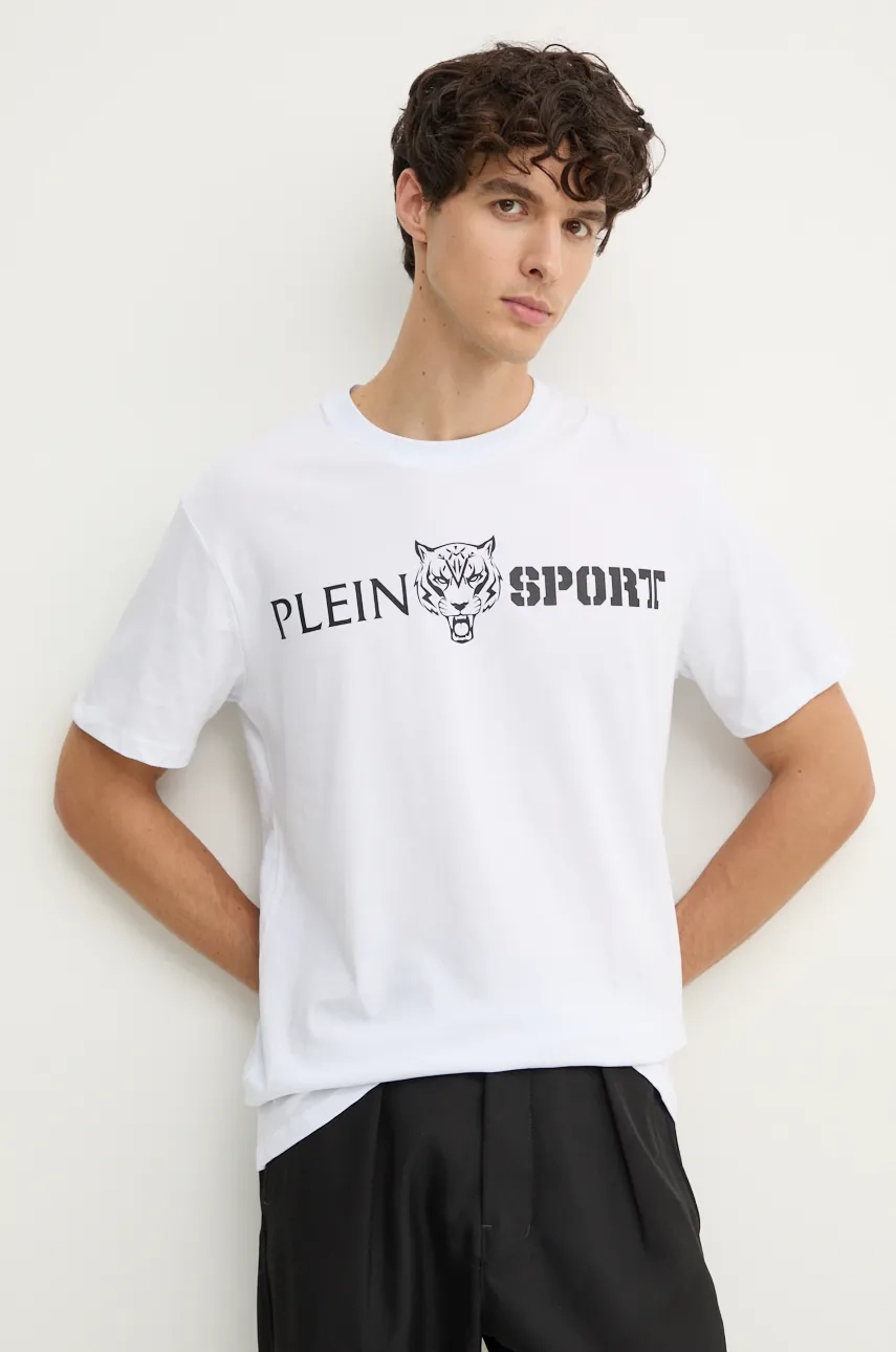 

PLEIN SPORT хлопковая футболка, белый