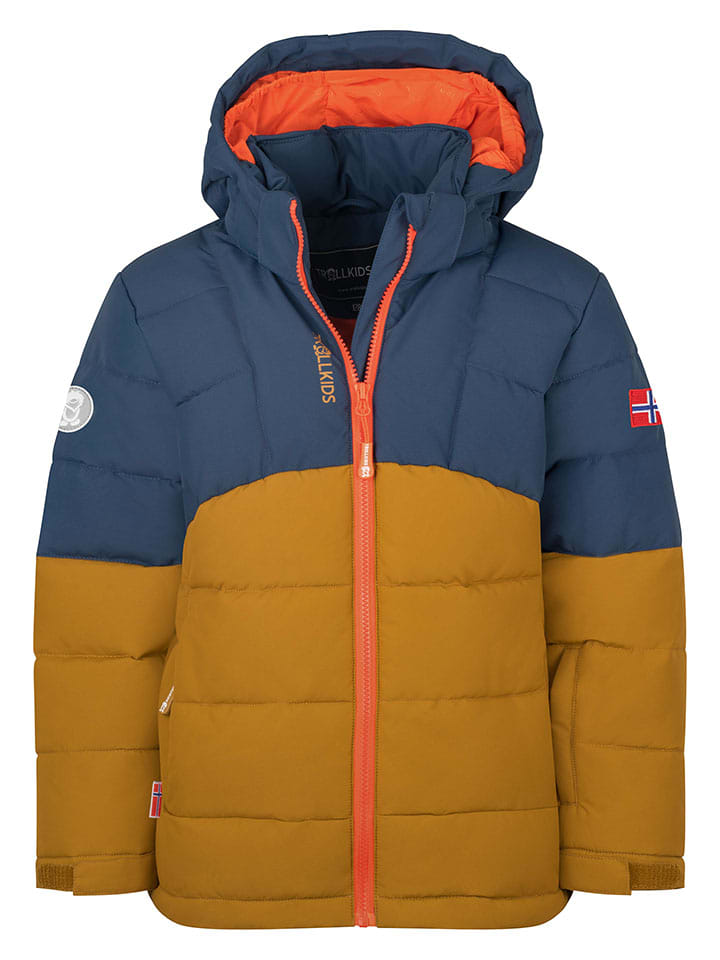 

Зимняя куртка Гриллефьорд темно-синего/светло-коричневого цвета Trollkids