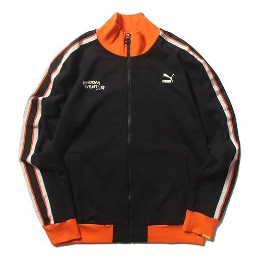 

Куртка PUMA X Randomevent Track Jacket 'Black/Orange', черный