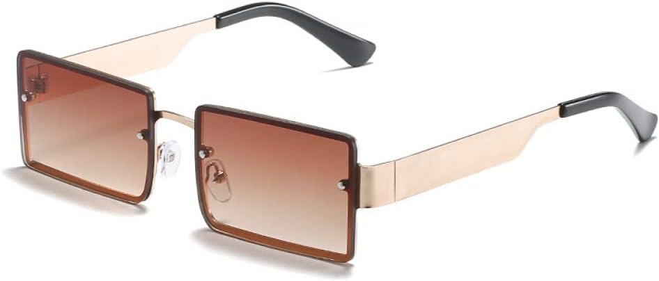 

Солнцезащитные очки прямоугольной оправы для женщин и мужчин, градиентные солнцезащитные очки, женские очки с защитой от УФ-излучения UV400 LANGSER, Golden Tea Gradient