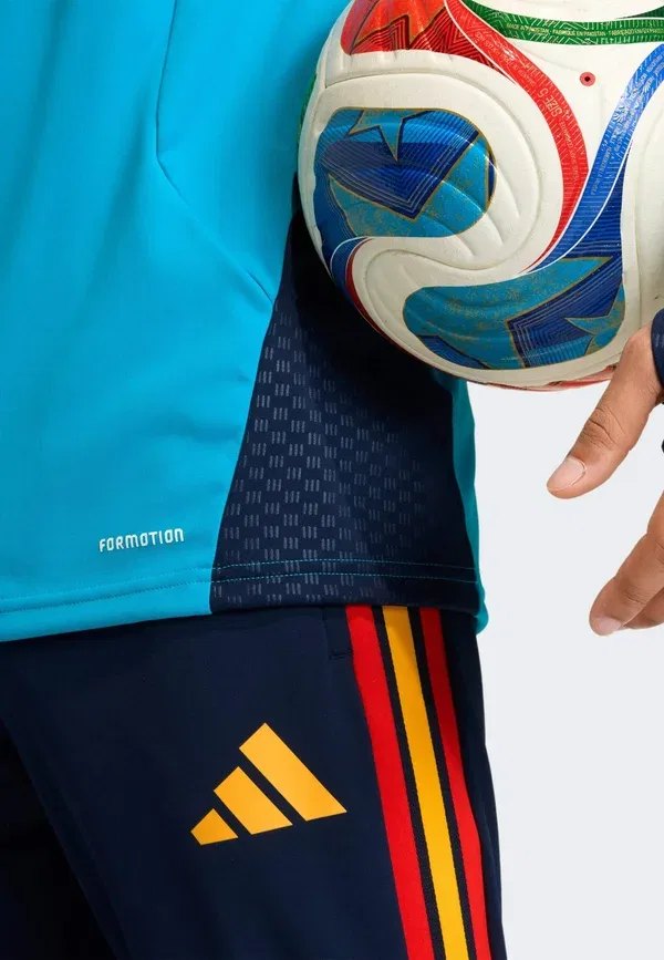 Тренировочная футболка сборной Испании Adidas Performance, ярко-бирюзовый — фото 4