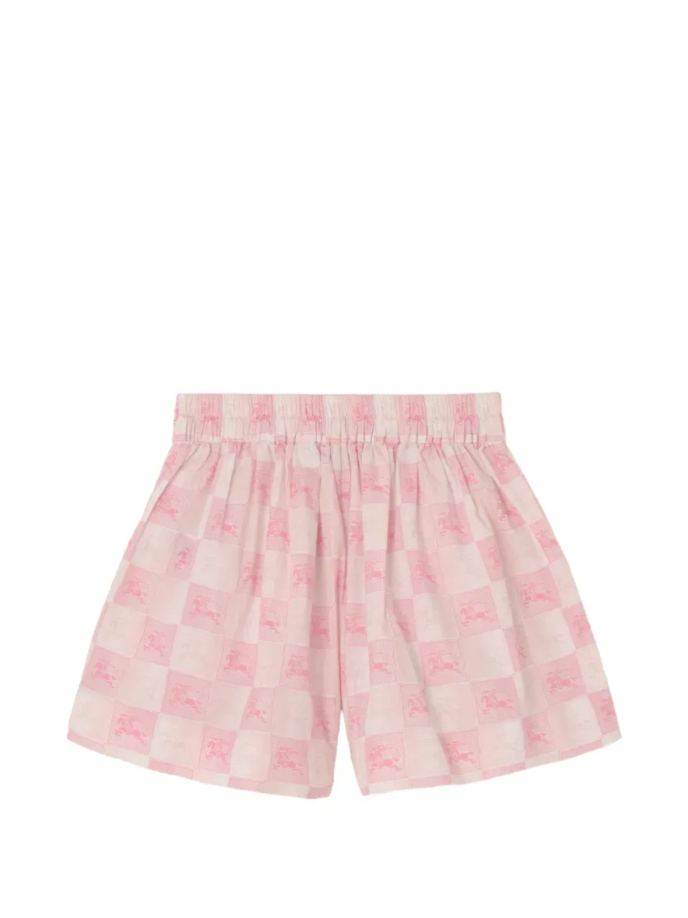 Хлопковые шорты в клетку Ekd Burberry Kids, розовый — фото 2