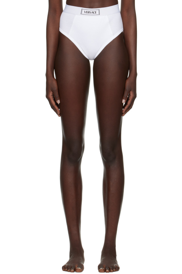 

90-е винтажные трусы Versace Underwear, белый