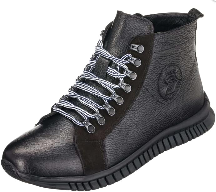 

Мужские кроссовки DALGALA большого размера из черной телячьей кожи ручной работы, высокие модные кроссовки