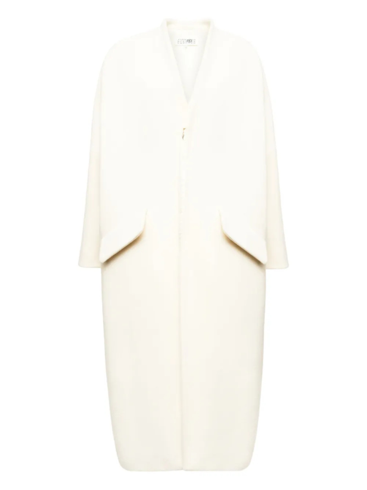 

MM6 Maison Margiela пальто асимметричного кроя, белый