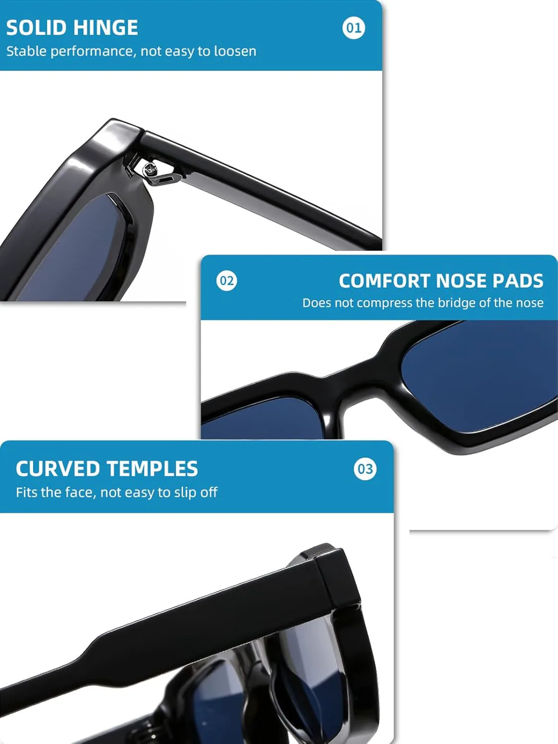 

Солнцезащитные очки Mirkcittle в квадратной толстой оправе для женщин и мужчин, модные массивные прямоугольные солнцезащитные очки в стиле 90-х, White Frame/Grey Lens