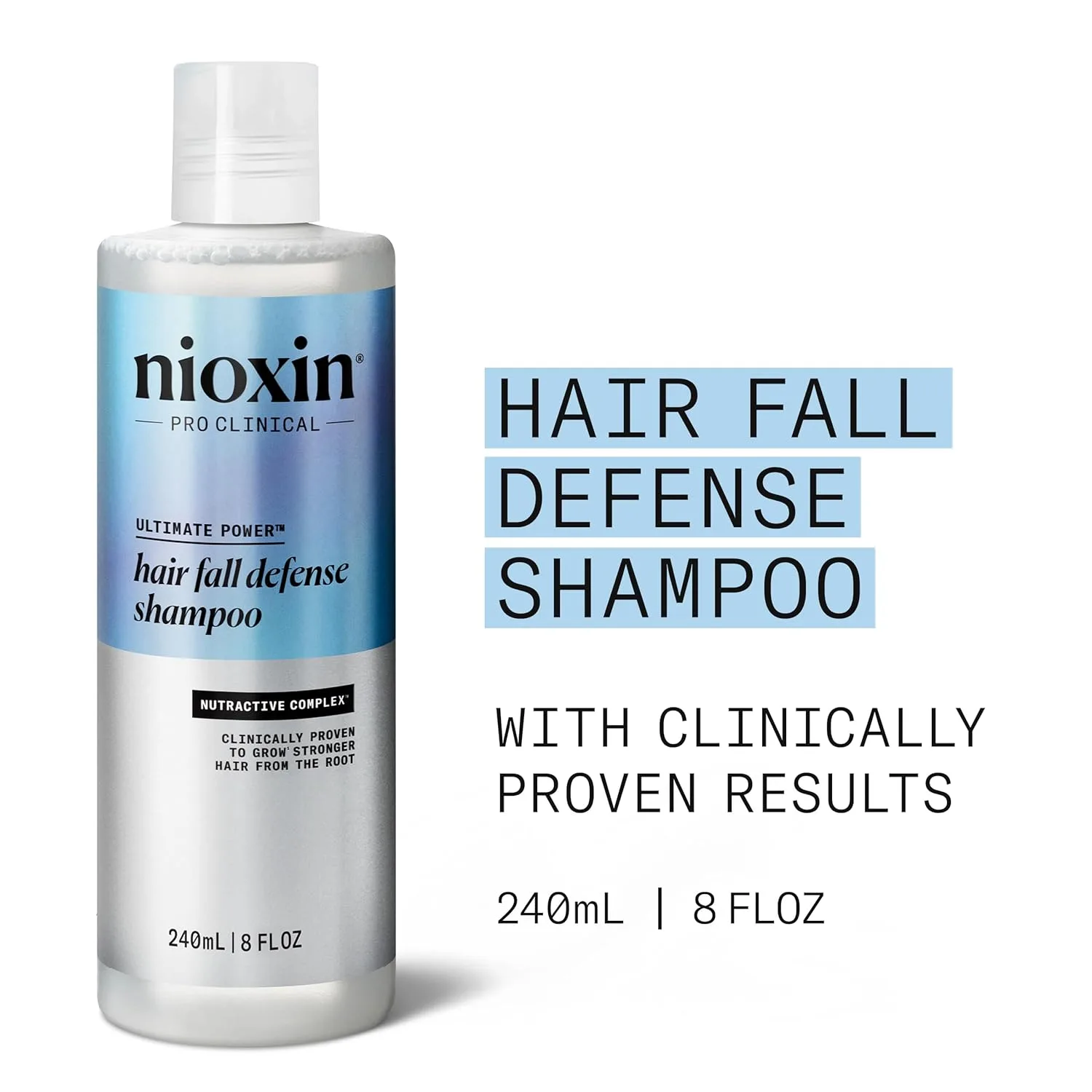 Шампунь Nioxin Hair Fall Defense | Активирует волосяные фолликулы для заметного уменьшения выпадения волос | С лауриновой кислотой, кофеином, ниацинамидом и сандалором 240 мл (.) — фото 2