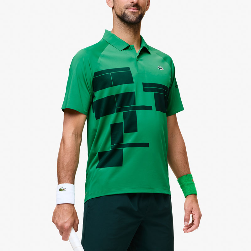 LACOSTE Футболка поло Novak Djokovic мужская green — фото 4