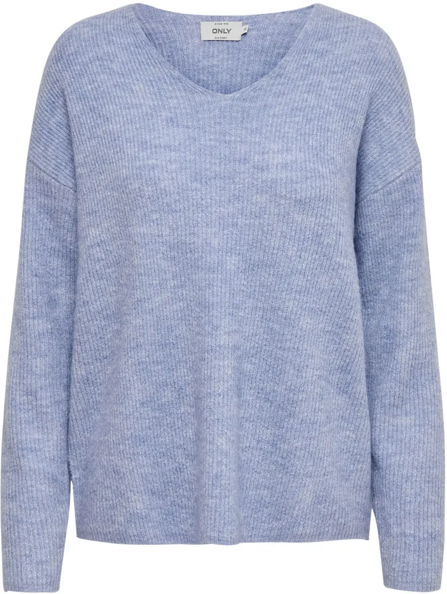 

Only свитер с V-образным вырезом "ONLCAMILLA V-NECK L/S PULLOVER KNT NOOS", цвет Skyway