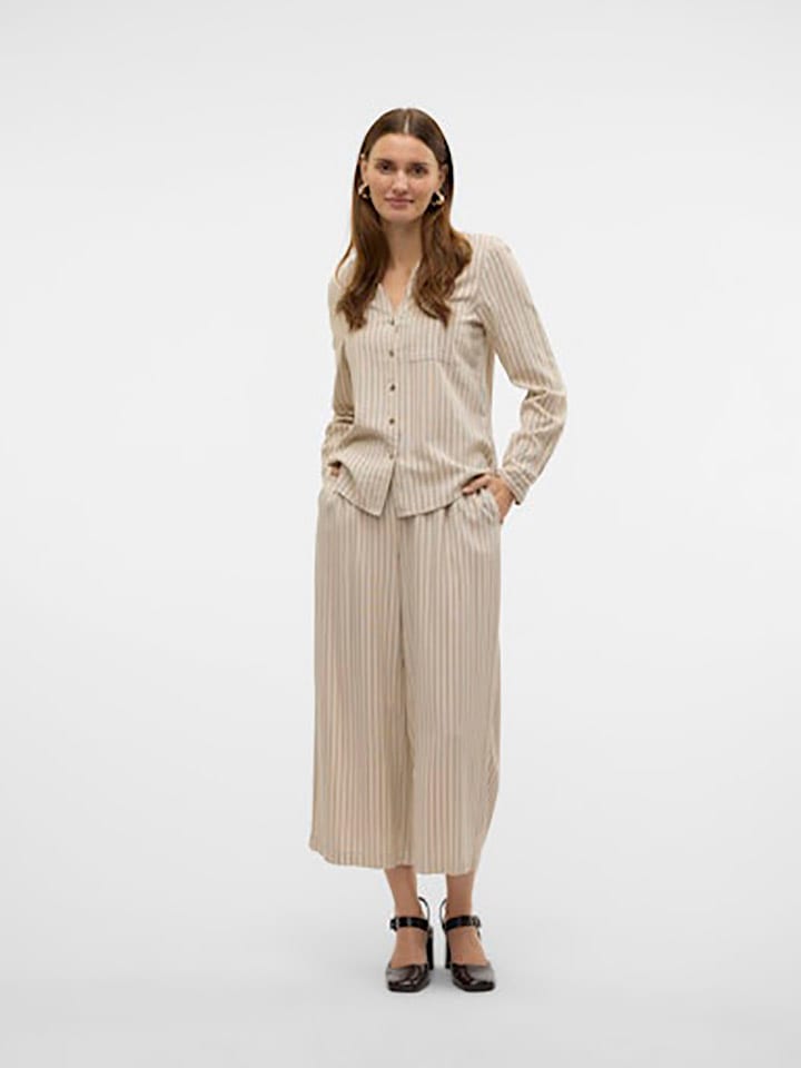 

Тканевые брюки Vero Moda, бежевый/черный