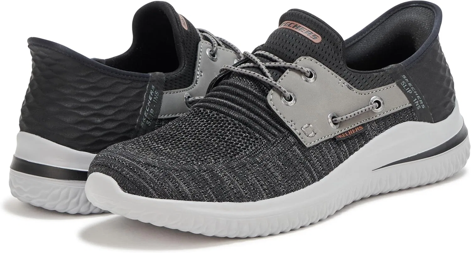 Кроссовки мужские Skechers Delson 3.0 Roth, черный/серый — фото 3