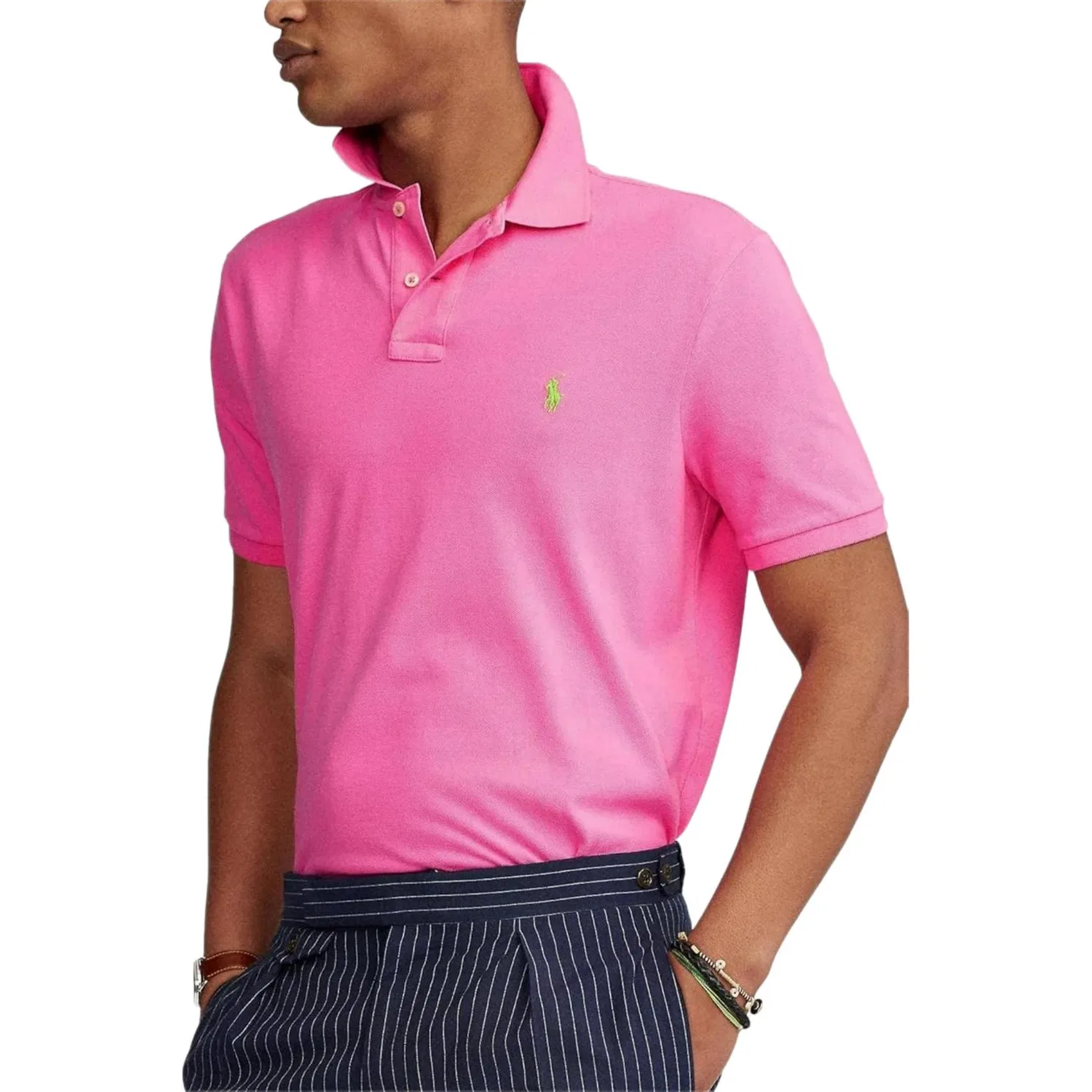 Поло мужское Polo Ralph Lauren розовое — фото 4