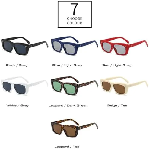 

Популярные в 2027 году квадратные солнцезащитные очки для женщин в стиле ретро с заклепками, модные солнцезащитные очки для мужчин MTZJH, Blue Light Gray