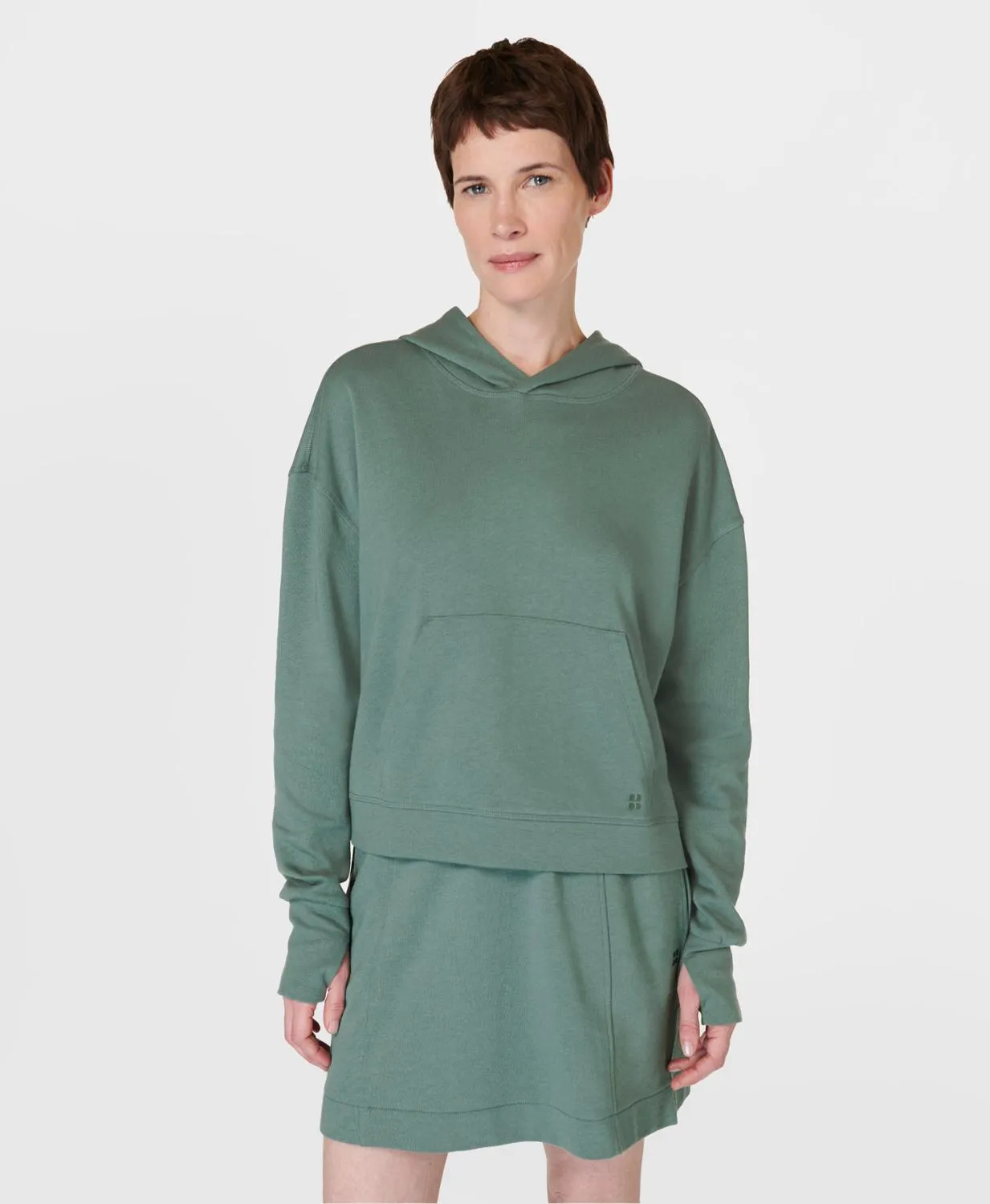 

Худи после уроков - Женское Sweaty Betty, Cool Forest Green
