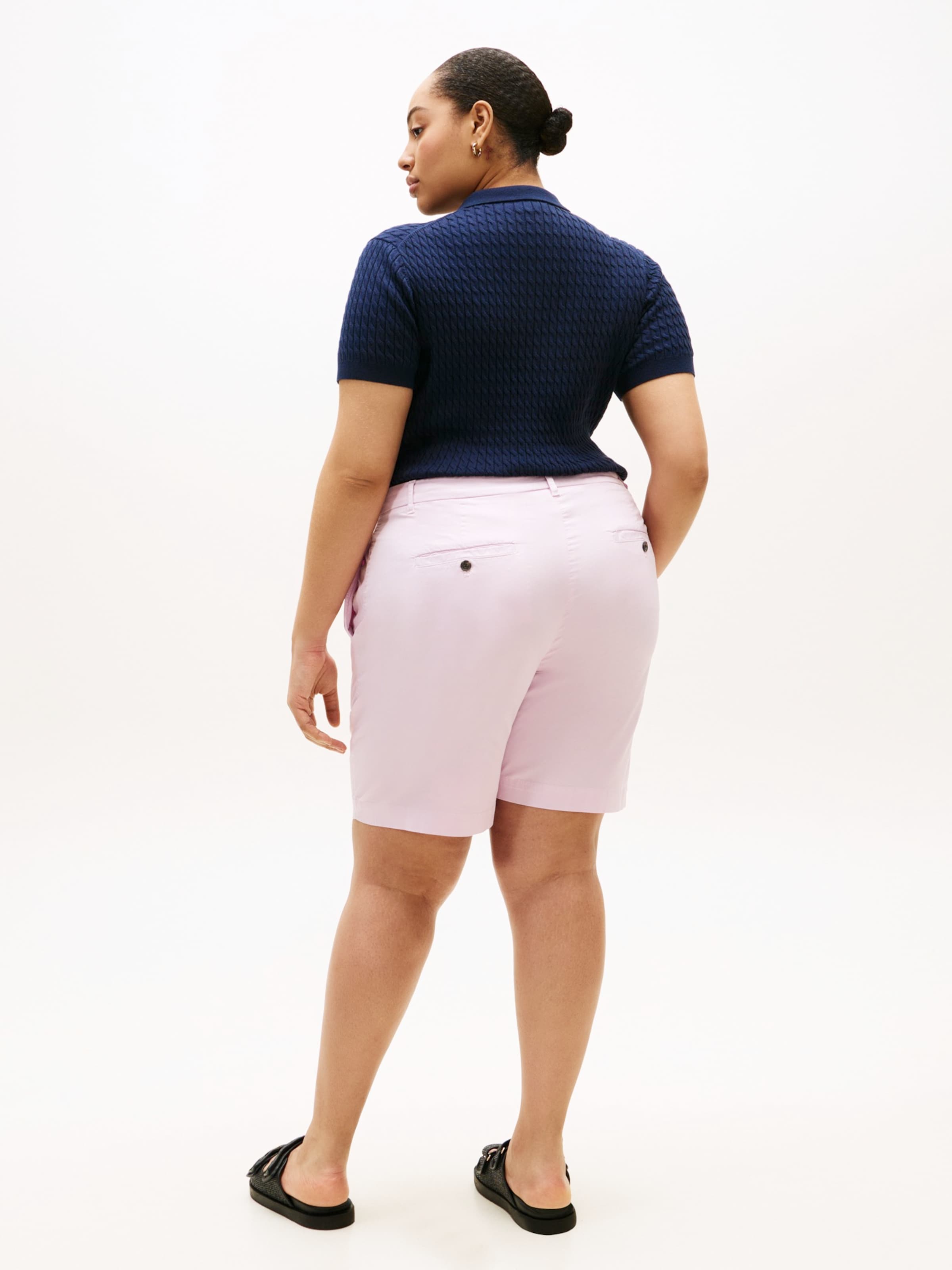 Tommy Hilfiger Curve Шорты-чинос Regular в лиловом цвете — фото 3