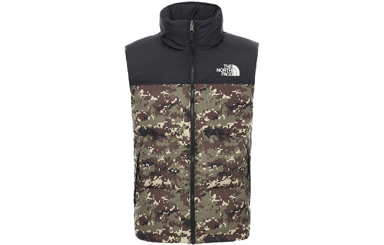 

THE NORTH FACE Съемка камуфляжная стеганая жилетка, Green Camouflage