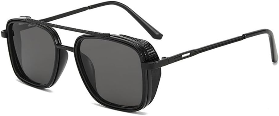 

Винтажные солнцезащитные очки для женщин и мужчин, металлическая оправа, градиентный панк-стиль, солнцезащитные очки для мужчин, для активного отдыха, вождения, защита от УФ-излучения UV400 KTUCN, Black Gray