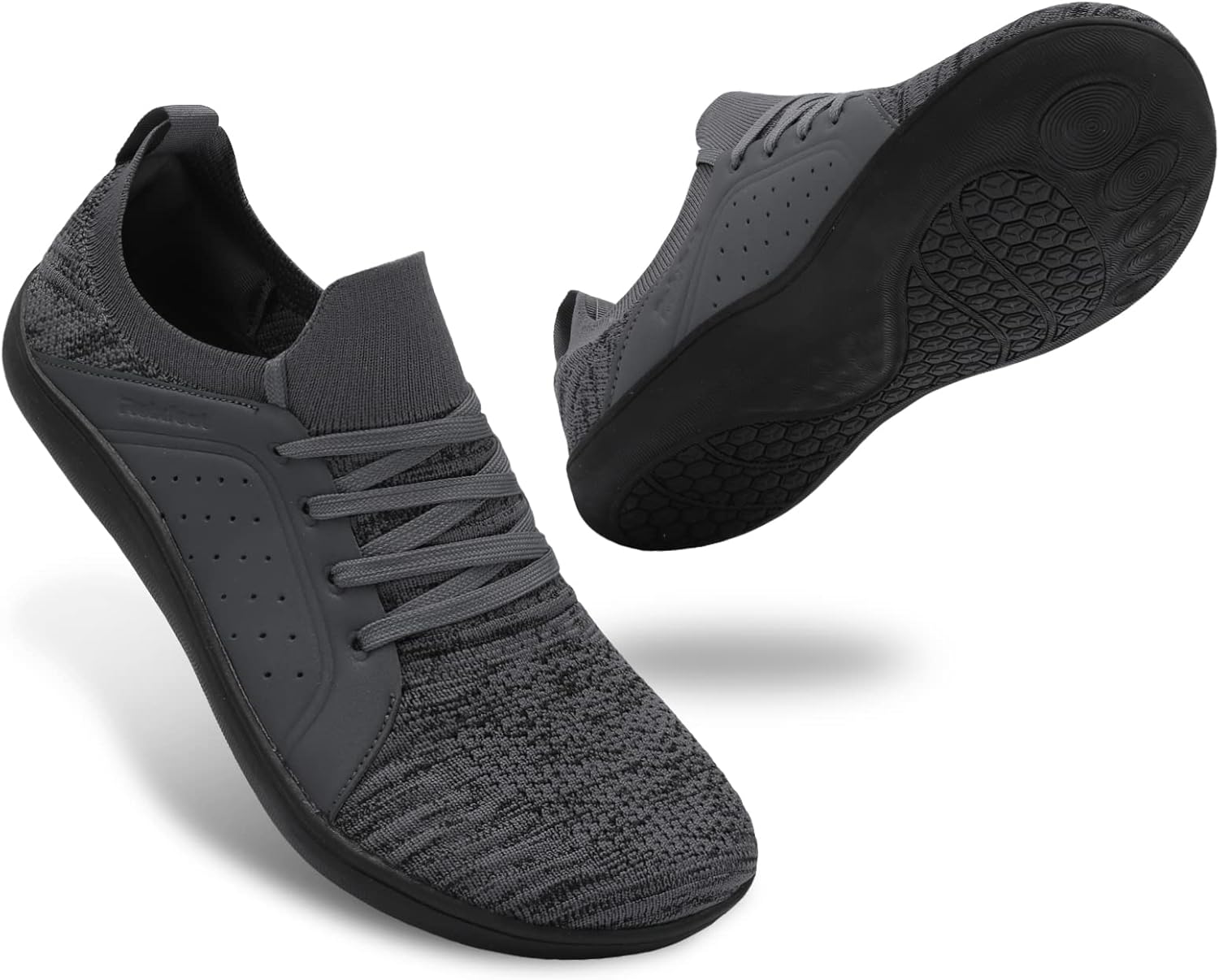 

Мужские Босоножки relxfeet Минималистичные Кросс-Тренеры Обувь для Широкого Пальца Ходьба Обувь С Нулевым Каблуком Кроссовки для Беговых Троп, темно-серый