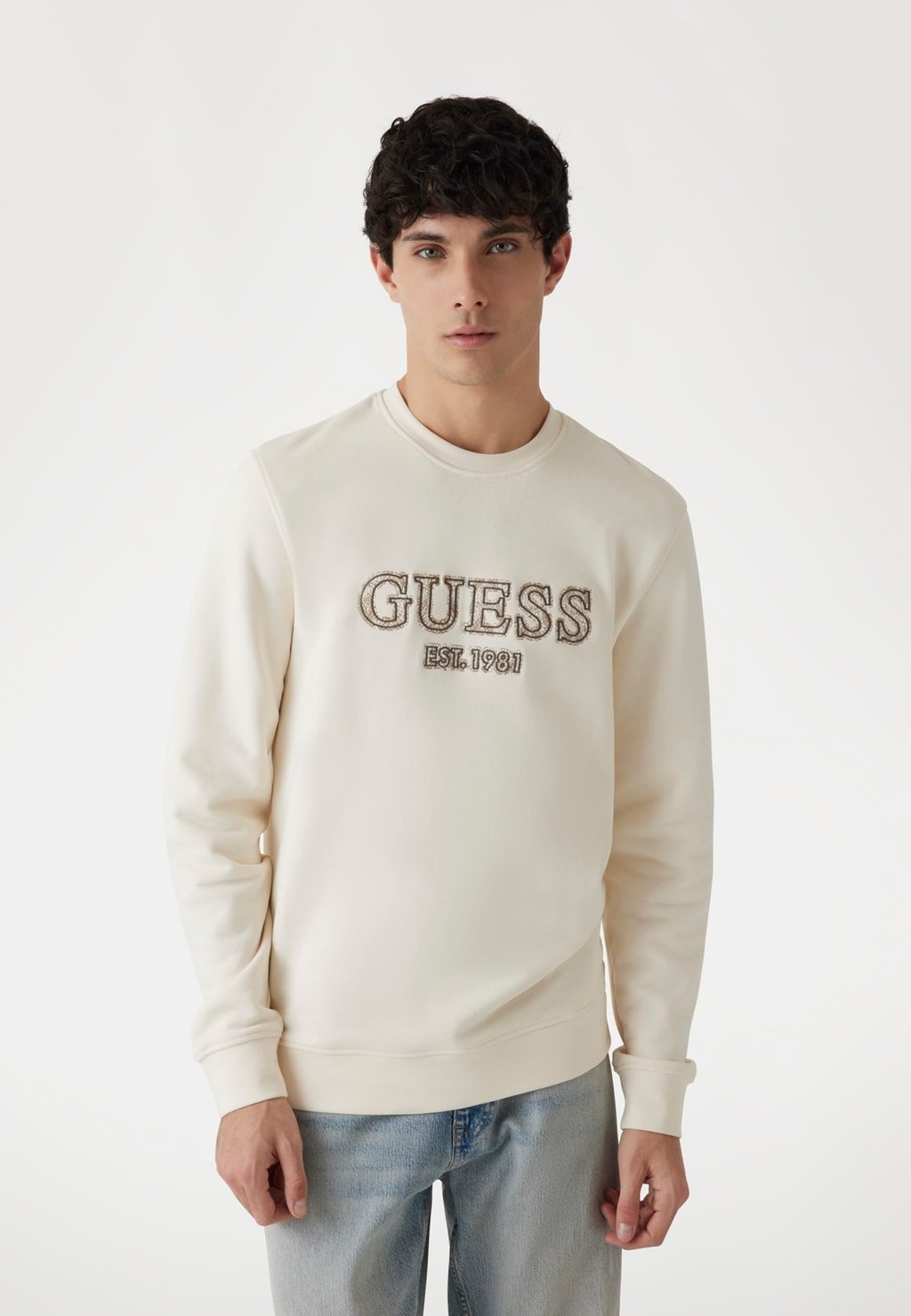 

Толстовка FRONTLOGO Guess, бежевый