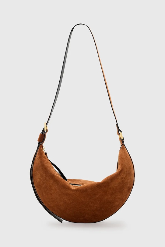 

Замшевая сумка Halfmoon Allsaints, коричневый