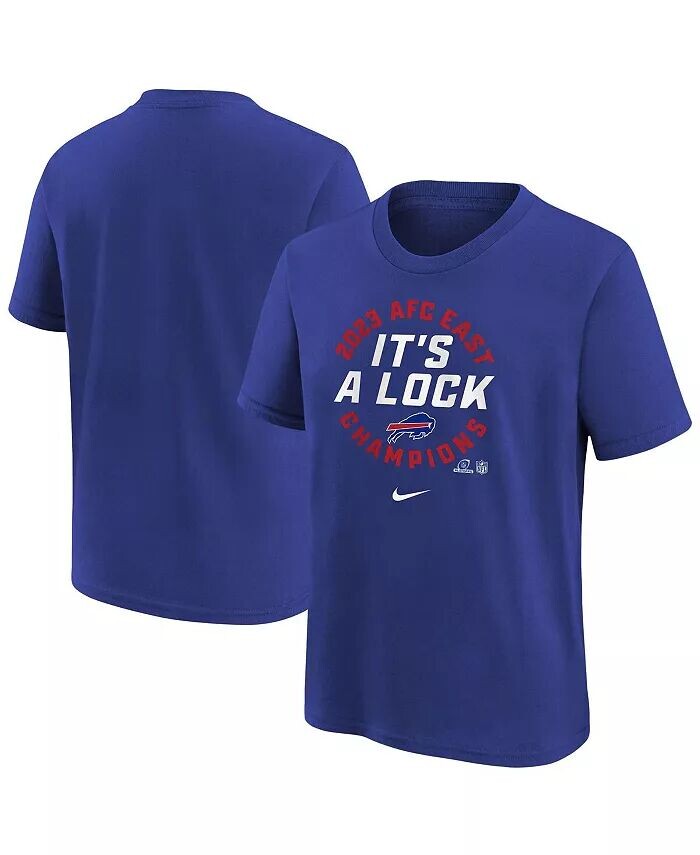 

Футболка Big Boys Royal Buffalo Bills 2023 AFC East Division Champions Locker Room Trophy Collection Nike