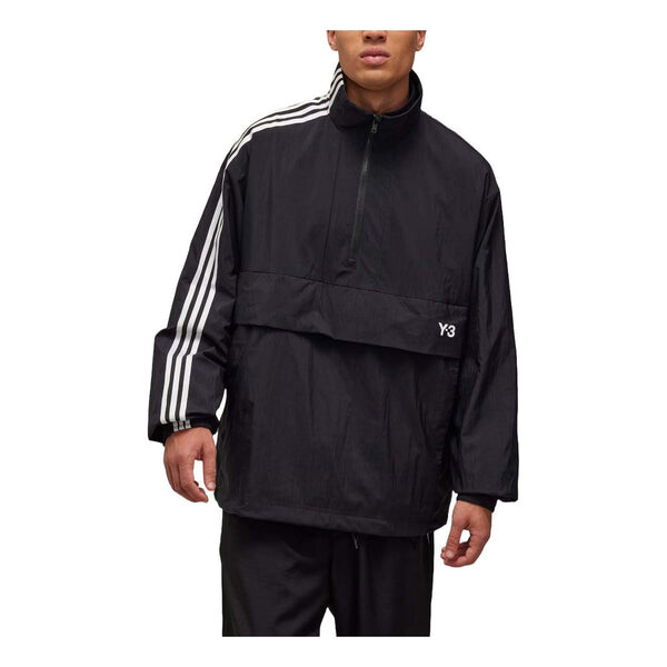 

Куртка y 3 3 полоски нейлоновая куртка с застежкой-молнией 1 2 Adidas, черный