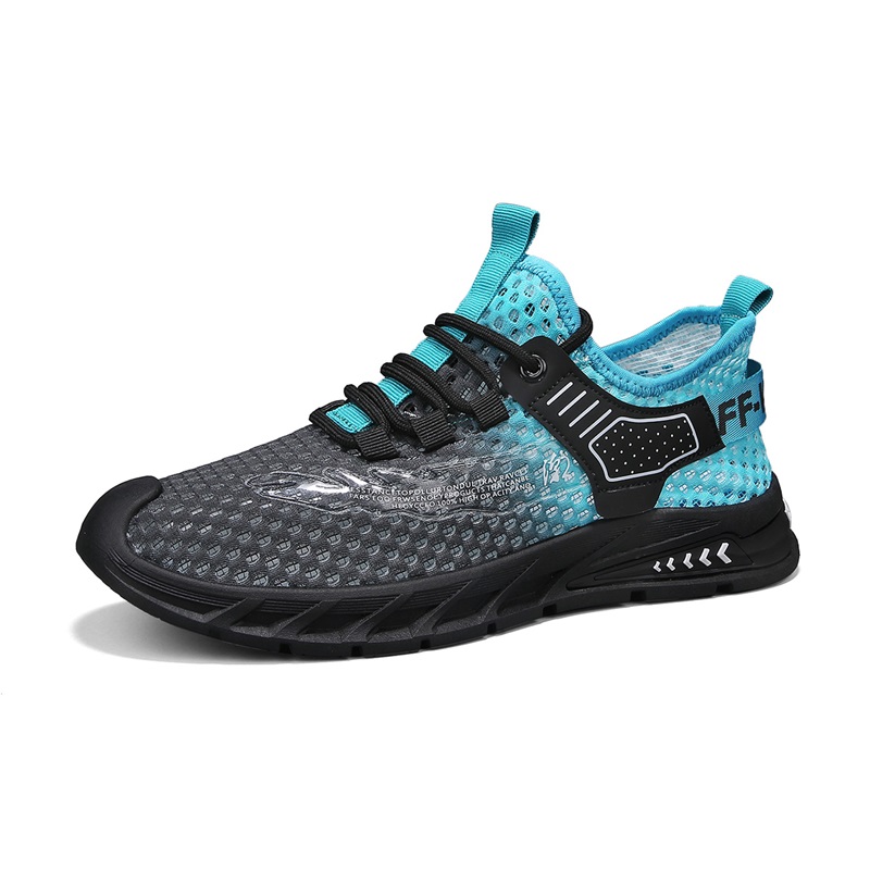 

SHOUBA Низкие повседневные мужские кроссовки бело-голубые, цвет White Blue