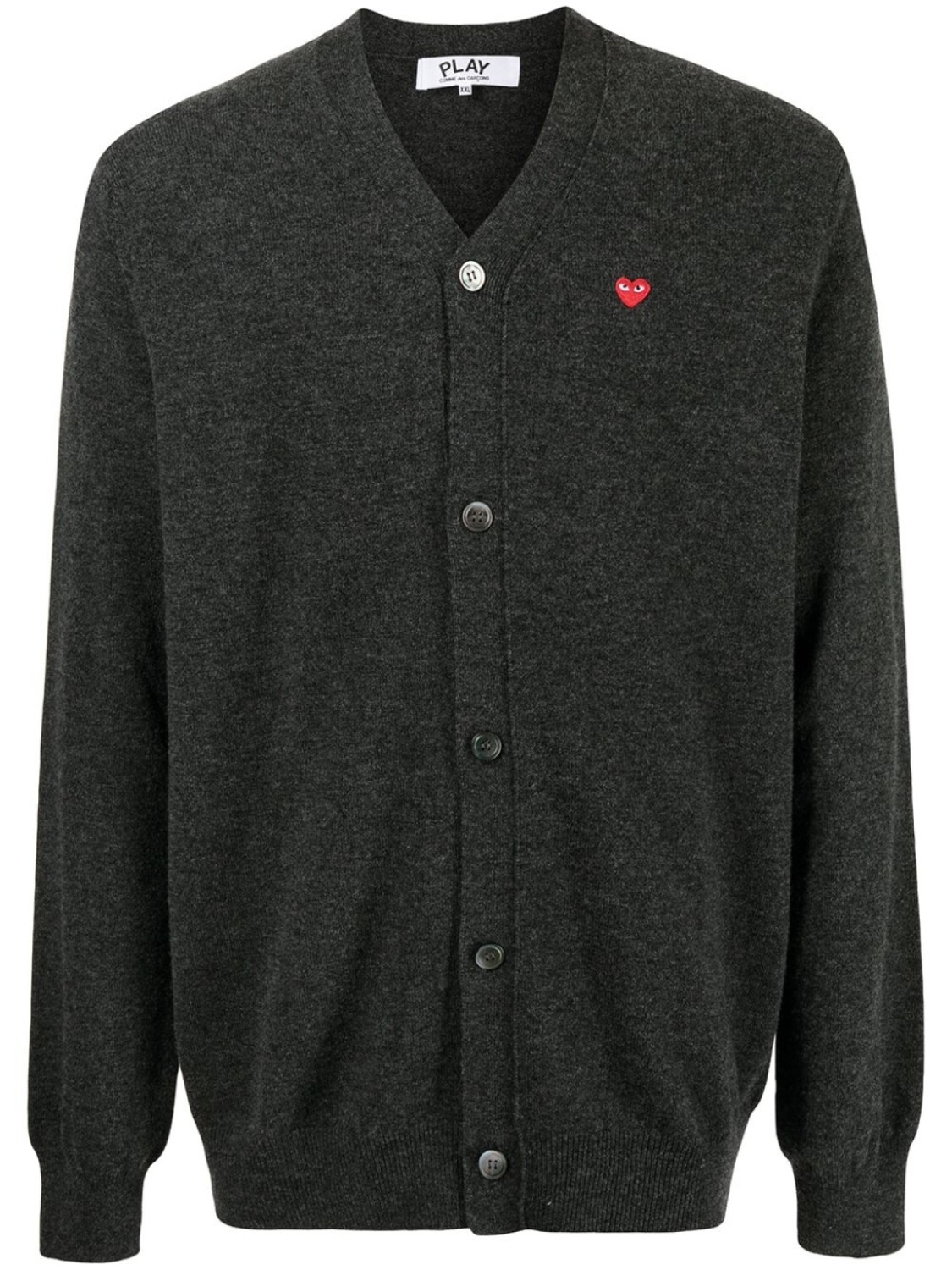 

Comme Des Garçons Play кардиган с нашивкой, серый