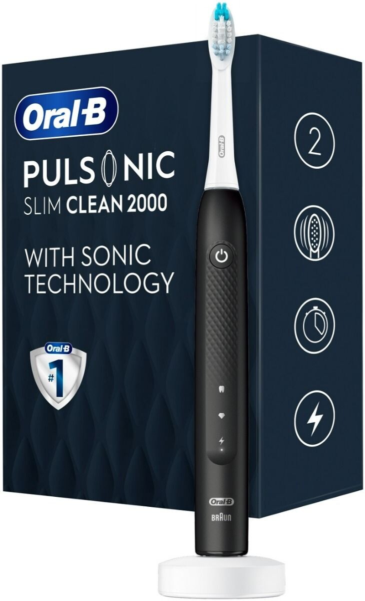 

Oral-B Pulsonic Slim Clean 2000 Blackзвуковая зубная щетка, 1 шт.