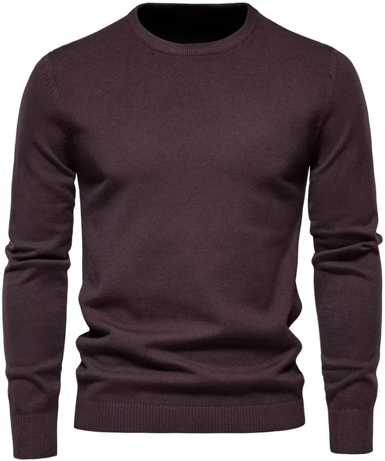 

Мужской свитер-пуловер — зимний, мягкий, с круглым вырезом SWEPER