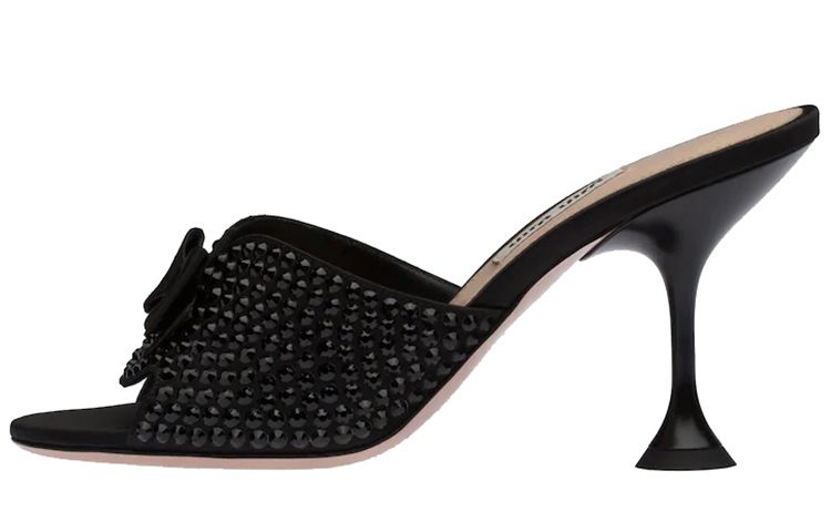 Туфли на высоком каблуке женские Miu Miu, черный