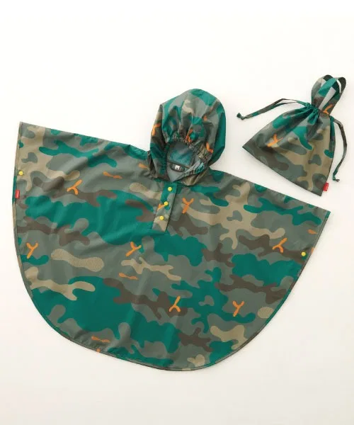 Детский дождевик-пончо Camouflage, M (до 120 см), бежевый — фото 2