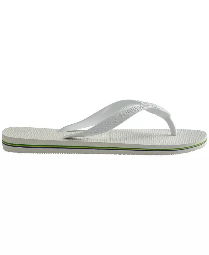 Мужские сандалии-шлепанцы с логотипом Brazil Havaianas, белый — фото 2