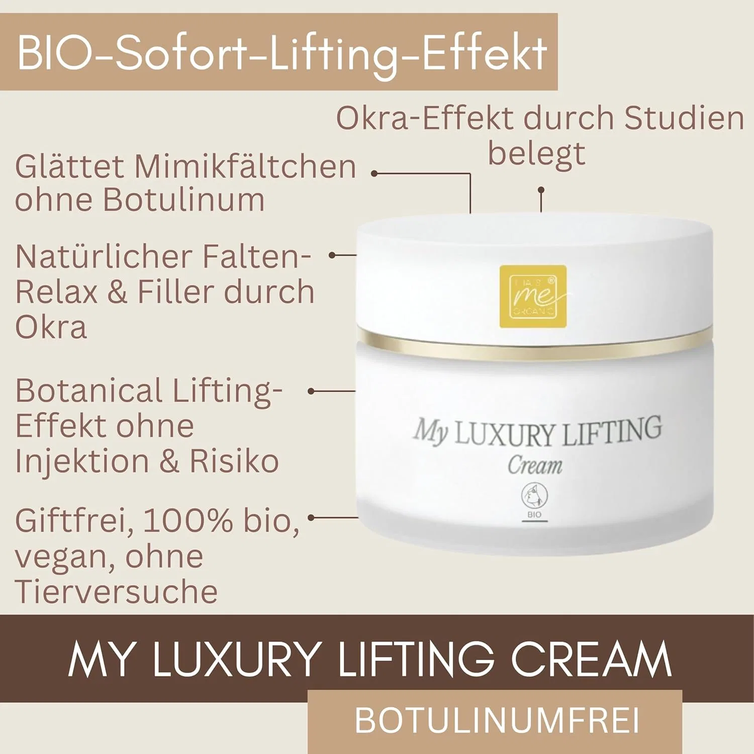 Крем для лица ‎Thats Me Organic — Органический лифтинг- Thats me My Luxury Lifting Cream, Thats Me, 50 мл — фото 2