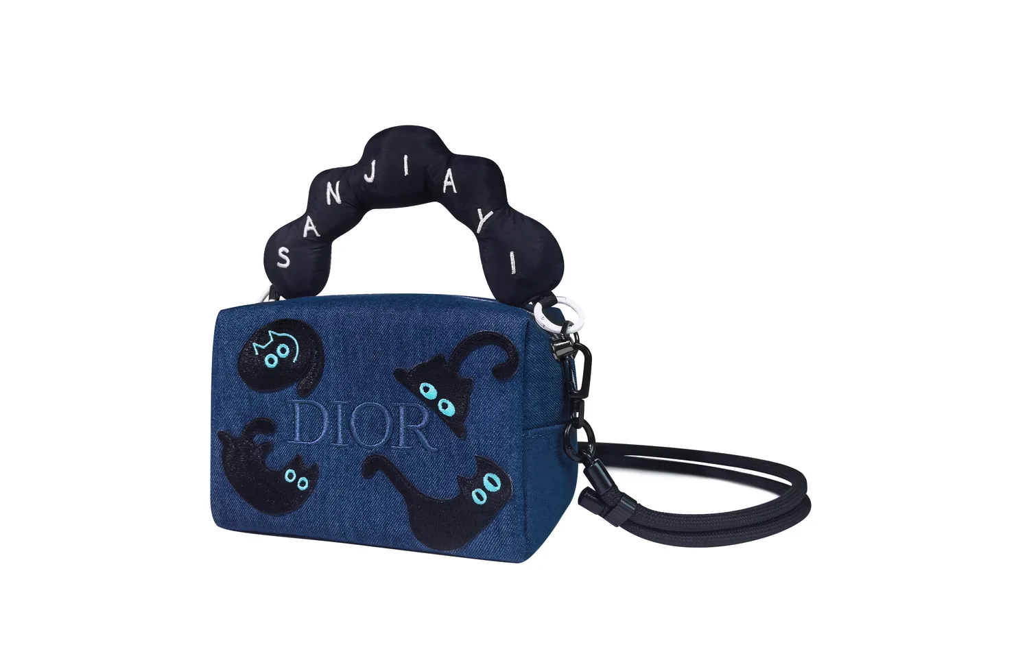 Макияжная сумочка Custom Makeup Bag Magic Pen, Like A Cat Getting Fish, детство, милая, универсальная, повседневная, джинсовая DIOR, Like A Cat Gets Fish-Box — фото 3