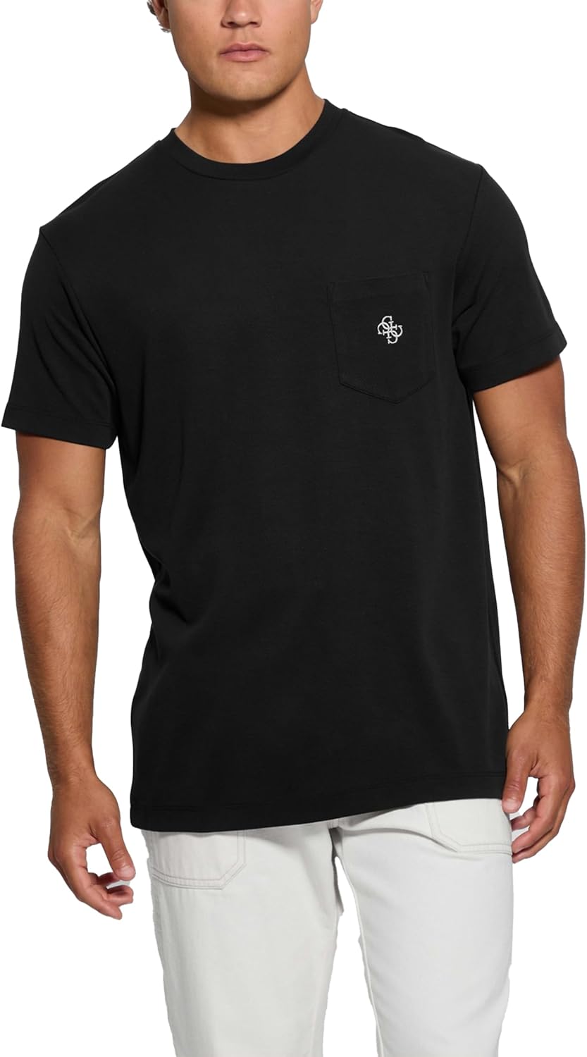 

Мужская футболка GUESS с коротким рукавом Eco 4g и карманом, Black, Черный, Мужская футболка GUESS с коротким рукавом Eco 4g и карманом, Black