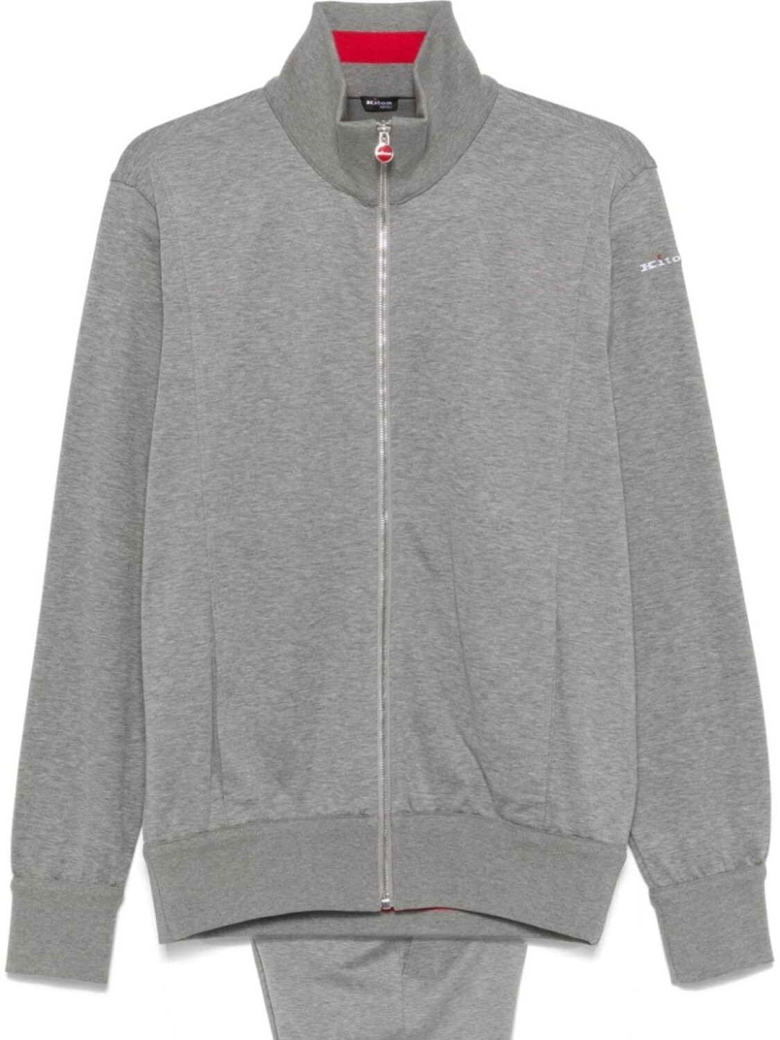 

Kiton спортивный костюм с вышитым логотипом, серый