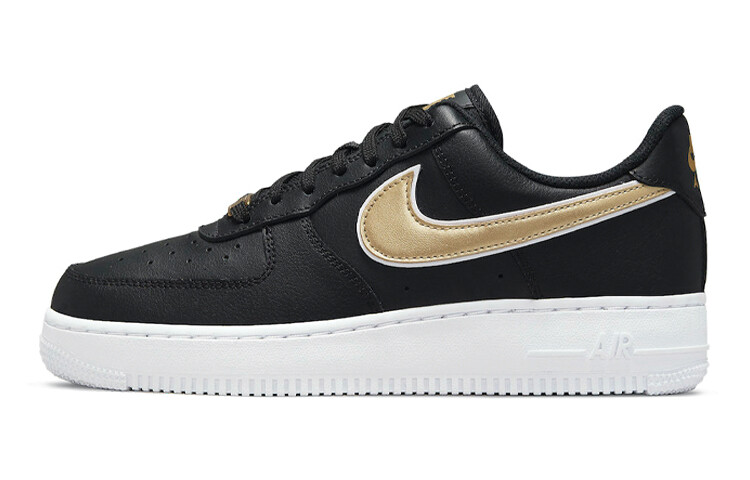 Air Force 1 Low '07 Essential Black Metallic Gold Womens Nike