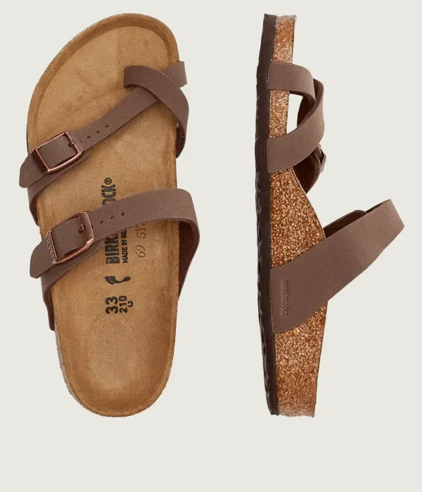 Детские кожаные тапочки Mayari narrow fit Birkenstock, коричневый — фото 4