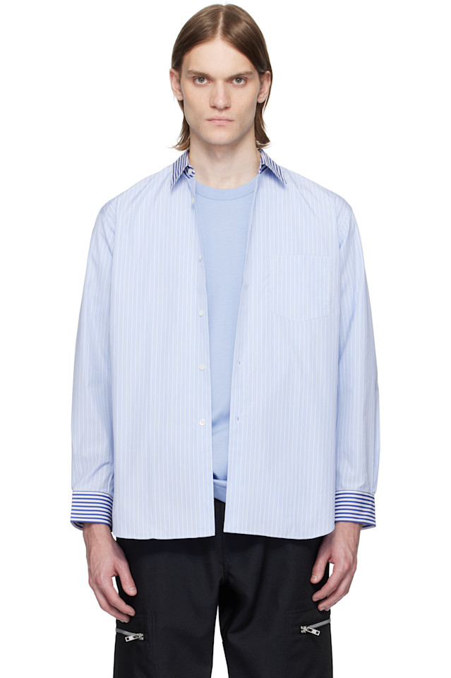 

Рубашка из поплина с полосками из окрашенной пряжи Comme Des Garçons Shirt, цвет 1 stripe 3