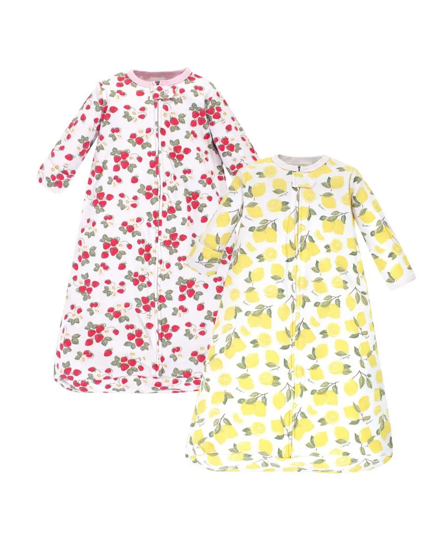 Хлопковый спальный мешок с длинными рукавами Hudson Baby, Strawberry/Lemon