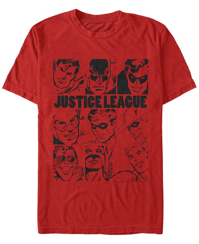 

Мужская футболка с короткими рукавами DC Hero League League Justice Box Up Fifth Sun, красный