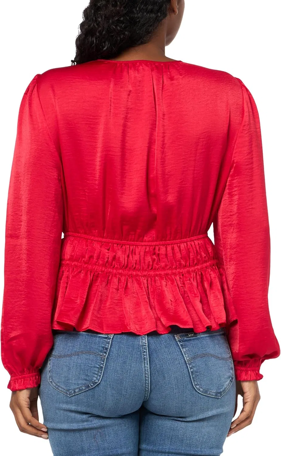 Блуза, свободный крой, Tommy Hilfiger, красный — фото 2