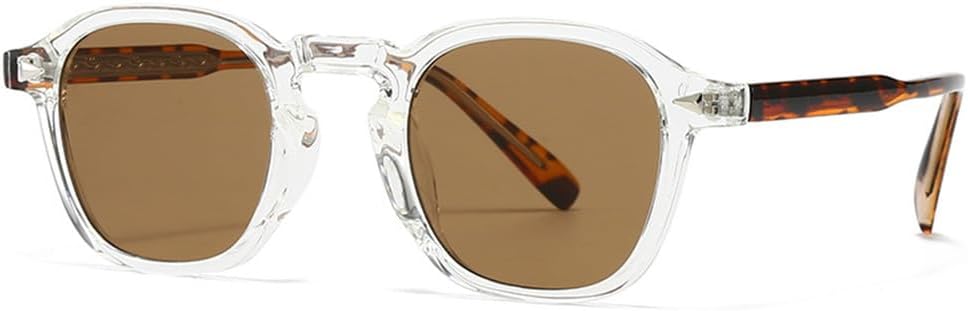 

Популярные модные солнцезащитные очки для женщин в стиле ретро с заклепками, черные, с защитой от УФ-излучения UV400, мужские солнцезащитные очки KTUCN, C3 Transparent Tea