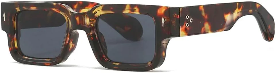 

Солнцезащитные очки UV400 - Rivet Jelly Color Punk Gradient Color для женщин и мужчин, для бега и занятий спортом на открытом воздухе UYPTK, Leopard Black