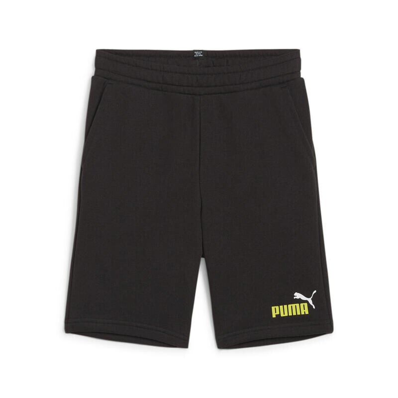 

PUMA Black Lime Sheen Essentials+ Двухцветные шорты для мальчиков, цвет negro