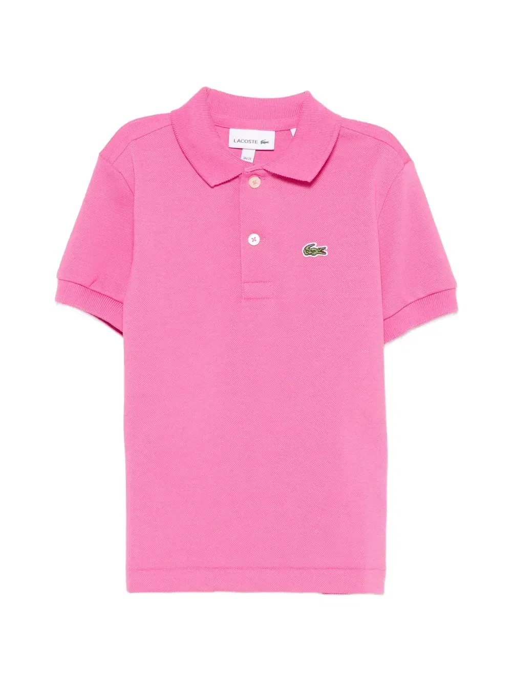 Рубашка-поло из пике с нашивкой-логотипом Lacoste Kids, розовый