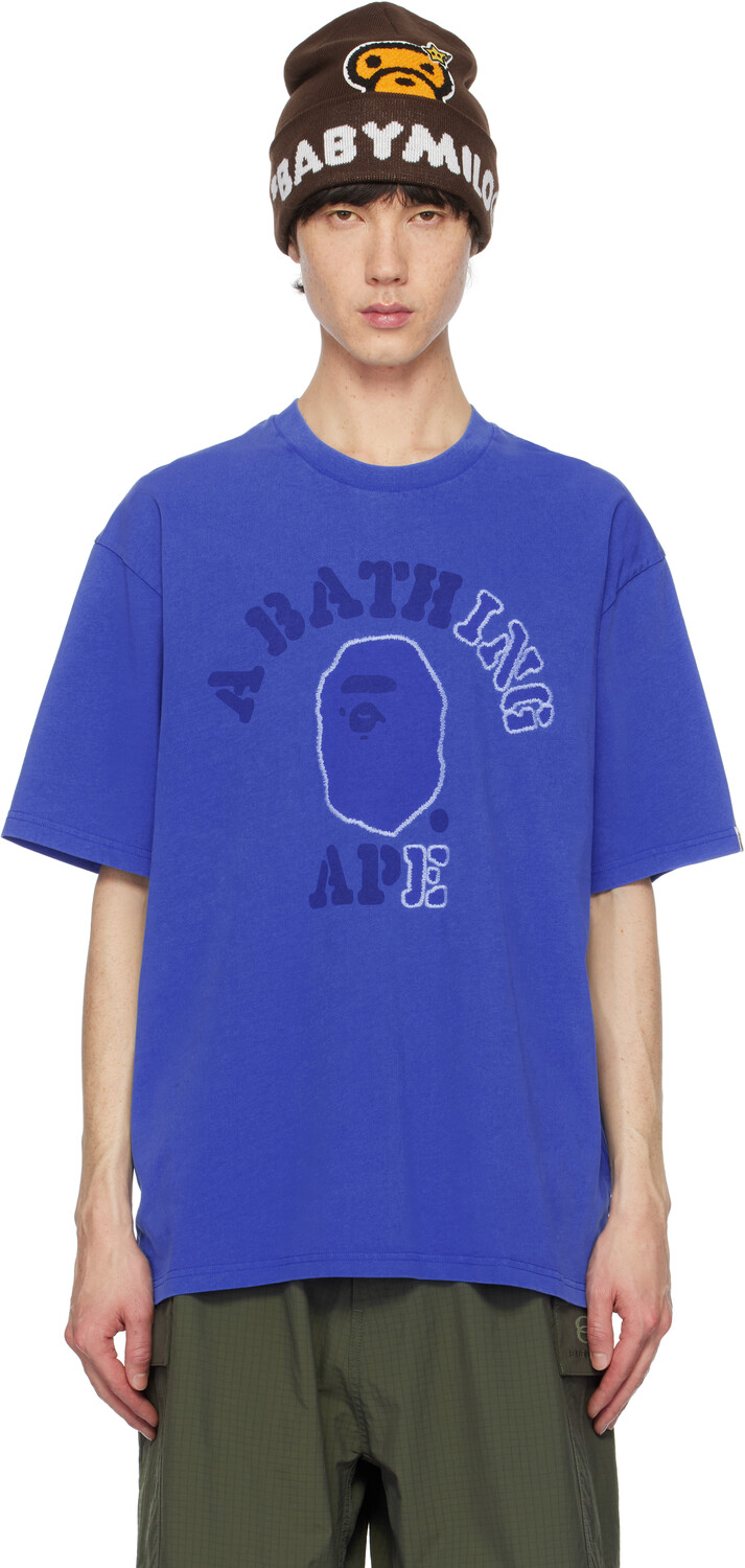 

Футболка свободного кроя Garment Dye College BAPE