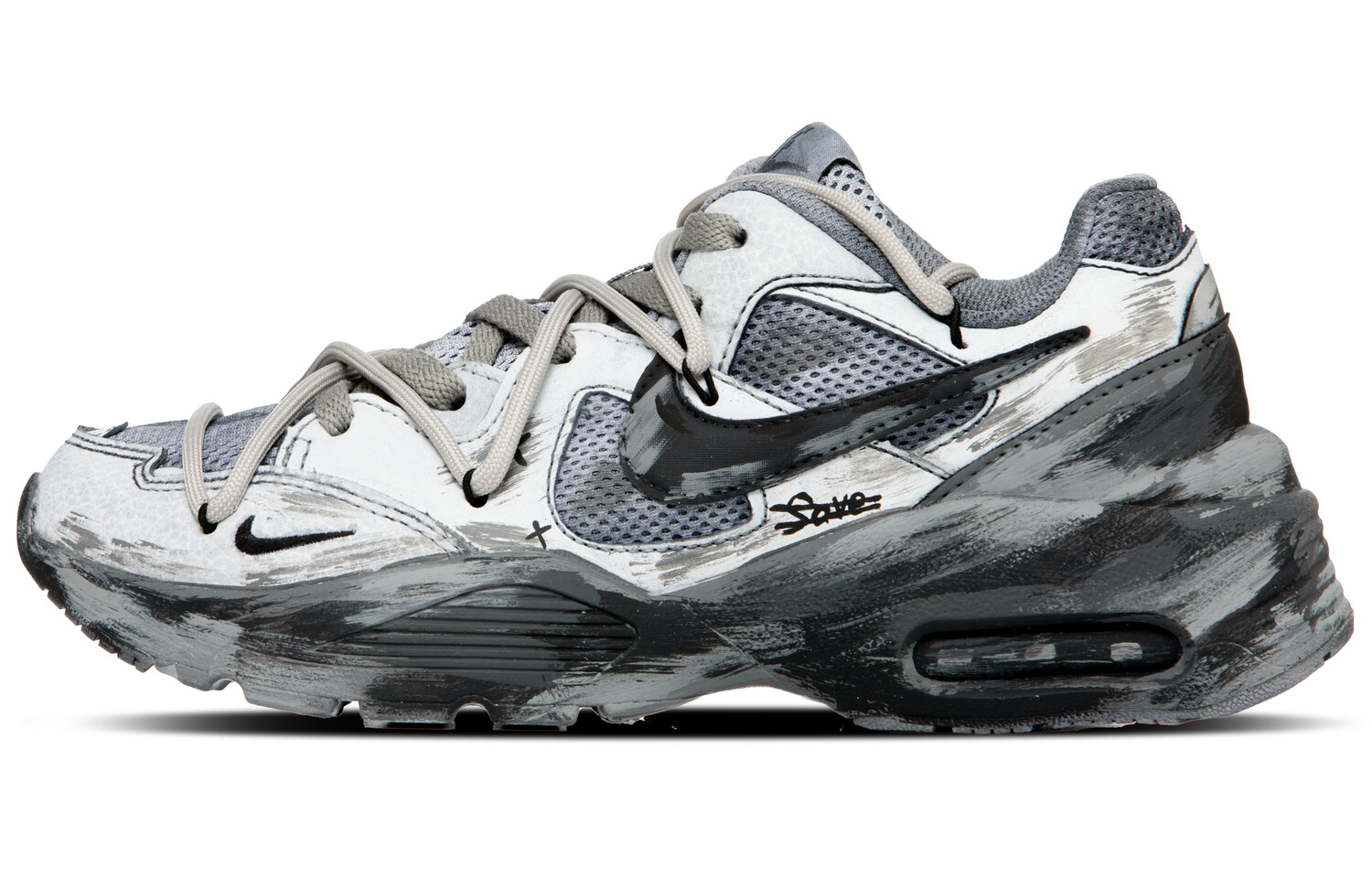

Кроссовки Air Max Fusion женские с низким верхом серый/черный/белый Nike