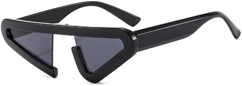 

Винтажные уникальные солнцезащитные очки «кошачий глаз» для женщин, модные полуободковые очки с градиентным переходом цвета, защита от УФ-излучения UV400, мужские треугольные солнцезащитные очки generic, Black Grey